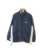 リーボック Reebok ジャケット ウインドブレーカー L 紺 ネイビー スタンドカラー 切替 /AO12 ■GY99