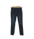 エドウィン EDWIN JERSEYS デニム ジーンズ スキニー 裏起毛 XS 青 ダークブルー 無地 長ズボン ウォッシュ加工 /AH23 ■GY99