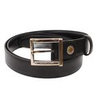 ブルガリ BVLGARI ベルト スムースレザー スクエアバックル ロゴ 110/44 黒 ブラック /JS ■GY11