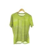 アディダス adidas ENERGY RUNNING CLIMALITE 半袖Tシャツ ランニング ジョギング O 緑 カーキ 幾何学柄 ラウンドネック 半袖 /CK11 ■GY99