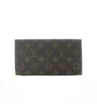 ルイヴィトン LOUIS VUITTON ポルト シェキエ・ダブル 長財布 札入れ 茶色 ブラウン モノグラム柄 コーナー金具 M62223 ■GY35 /RI ■OS ■OH