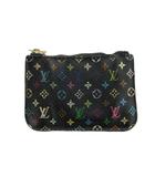 ルイヴィトン LOUIS VUITTON M93735 モノグラムマルチカラー ポシェット クレ 小物入れ ポーチ ロゴ 黒 ブラック ■GY35 /MQ ■OH