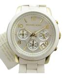 マイケルコース MICHAEL KORS ジャンク品 腕時計 MK5145 ウォッチ クォーツ クロノグラフ カレンダー付き 白 ホワイト ■GY35 /MQ