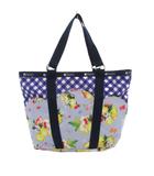 レスポートサック LesportSAC チェスティ ANA機内販売 トートバッグ ショルダー 2WAY チェック レモン柄 ブルー系 /UO ■GY99