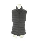 ユニクロ UNIQLO ダウンベスト L 黒 ブラック 無地 スタンドカラー 袖なし /AO25 ■GY99
