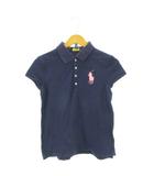 ポロ ラルフローレン POLO RALPH LAUREN ポロシャツ ビッグポニー刺繍 子ども服(女の子用) XL/TG(16) 紺 ネイビー 半袖 襟付き /AH37 ■GY99