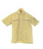 ステューシー STUSSY シャツ ジャケット S ベージュ 半袖 ジッパーポケット レギュラーカラー /CK5 ■GY99