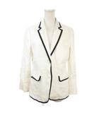 ブルックスブラザーズ BROOKS BROTHERS Red fleece テーラードジャケット リネン 麻 6 白 ホワイト 総裏地 ライン /MN7 ■GY99