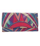 エミリオプッチ EMILIO PUCCI 長財布 ウォレット マルチカラー 幾何学模様 フラップ開閉 /IL ■GY99