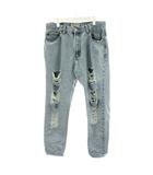 リーバイス Levi's COMFORT FIT デニムパンツ ジーンズ W33L32 水色 ライトブルー ダメージ加工 /AN11 ■GY99