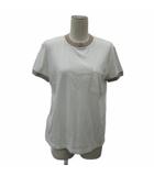 プラダ PRADA Tシャツ カットソー S 白 ホワイト 半袖 ラウンドネック /YS25 ■GY99