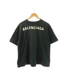 バレンシアガ BALENCIAGA Tシャツ カットソー 578124 半袖 バックロゴ コットン XS ネイビー /HK ■GY06
