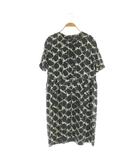 バレンシアガ BALENCIAGA .SILK シルクワンピース 膝丈 半袖 34 ネイビー /MY ■OS ■GY06