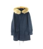 マークバイマークジェイコブス MARC by MARC JACOBS モッズコート コヨーテファー ボアライナー付き XS ネイビー /ES ■GY06