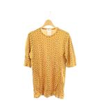 アニエスベーオム Agnes b. homme カットソー 半袖 総柄 フランス製 2 オレンジ /HK ■GY06