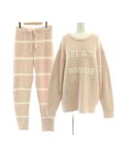 ジェラートピケ gelato pique 24AW セットアップ パウダーロゴ ジャガード ルームウェア ナイトウェア F ピンク /DF ■GY06