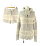 ジェラートピケ gelato pique セットアップ パーカー ジップアップ ショートパンツ ルームウェア F パープル /HK ■GY06