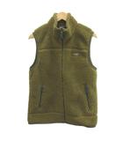 エルエルビーン L.L.BEAN ボアベスト M カーキ 無地 スタンドカラー 袖なし /MD ■GY99