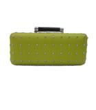 ダイアンフォンファステンバーグ DIANE von FURSTENBERG クラッチバッグ ショルダーバッグ 斜めがけ 2way 黄色 イエロー スタッズ ハードケース チェーン付き /YS22 ■GY99