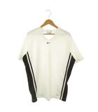 ナイキ NIKE Tシャツ メッシュ サッカー M 白 ホワイト Vネック 半袖 サイドパネル /MN32 ■GY99