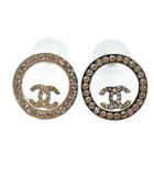 シャネル CHANEL B17S サークル ココマーク ピアス 両耳用 アクセサリー ラインストーン ゴールドカラー 金色 ■GY69 /MQ ■OH
