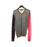 ディースクエアード DSQUARED2 ニット カットソー 長袖 Vネック 薄手 XL マルチカラー ■GY69 /MQ