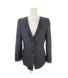 ジョルジオアルマーニ GIORGIO ARMANI ジャケット 40 紺 ネイビー ヘリンボーン柄 Vネック 長袖 TAG06T TA302 /AH44 ■GY50