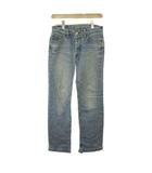 エドウィン EDWIN デニム ジーンズ W31 ライトブルー ボタンフライ ウォッシュ加工 ストレートシルエット /AY ■GY06