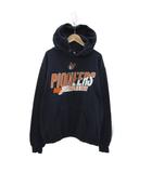 チャンピオン CHAMPION パーカー ミドル丈 M 紺 ネイビー ロゴプリント /SM16 ■GY99