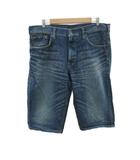 エドウィン EDWIN デニムパンツ ジーンズ ショートパンツ 36インチ 青 ブルー ウォッシュ加工 /SM25 ■GY99