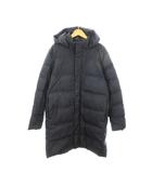 ユニクロ UNIQLO ダウンコート XL 紺 ネイビー フード付き スタンドカラー 撥水 /MN29 ■GY99