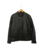 ユニクロ UNIQLO シングルライダース ジャケット フェイクレザー XL 黒 ブラック 無地 長袖 ジップアップ /MN35 ■GY99