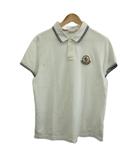 モンクレール MONCLER ポロシャツ 鹿の子 半袖 ビッグロゴ ワッペン XL 白 ホワイト /XZ ■GY50