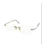 ブルガリ BVLGARI 145TA 427 度入り アイウェア メガネ めがね 眼鏡 リムレス ツーポイント 鯖江 54□17 140 シルバーカラー J048486 /BB ■OH ■GY18 ▲H