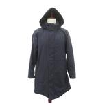 ユニクロ UNIQLO ダウンコート 上着 ロング丈 L 濃紺 ダークネイビー フード付き /HO69 ■GY99