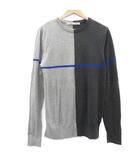  ジョンローレンスサリバン JOHN LAWRENCE SULLIVAN ニット セーター 長袖 L バイカラー グレー 4A004’15-31 /SM8 ■GY99