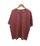 ブルーブルー BLUE BLUE ボーダー柄半袖Tシャツ 1 赤 レッド グレー ボーダー柄 ラウンドネック 半袖 /SH ■GY20