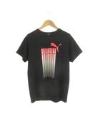 プーマ PUMA メッシュTシャツ スポーツウエア 160 黒 ブラック ロゴプリント 半袖 /CK28 ■GY50