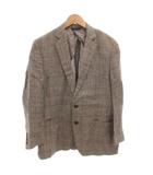 ブルックスブラザーズ BROOKS BROTHERS フレテッリ オルメザーノ社 テーラードジャケット ブレザー リネン チェック 54 グレー ■GY17 /MQ ▲H