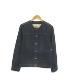 ワールドワーカーズ WORLD WORKERS HERITAGE ジャケット デニム M 紺 ネイビー インディゴ ノーカラー 長袖 /AO7 ■GY99