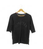 ラッドミュージシャン LAD MUSICIAN Tシャツ 44 黒 ブラック ロゴプリント 七分袖 ラウンドネック /MN43 ■GY99