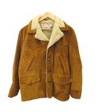 ショット SCHOTT ムートンコート ジャケット 上着 本革 内ボア 40 キャメル スエード くるみボタン 長袖 ハーフ丈/AY ■GY12
