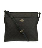 コーチ COACH ショルダーバッグ PVC レザー シグネチャー ロゴ ゴールド金具 ダークブラウン F58297 /XZ ■GY47