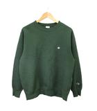 チャンピオン CHAMPION トレーナー スウェット トレーナー XL 緑 グリーン ロゴ刺繍 クルーネック 長袖 C3-W005/AY ■GY47