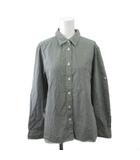 マーガレットハウエル MHL. ギンガムチェックシャツ Ⅱ 黒 ブラック 白 ホワイト 長袖 578-253174 /NP ■GY06