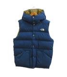ザノースフェイス THE NORTH FACE タグ付き キャンプ シエラ ベスト CAMP Sierra Vest ダウン フーディー 上着 L 青 ブルー ベージュ スナップボタン ポケット付き ND92231 /PP ■GY50