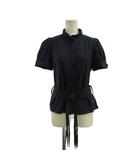 マークジェイコブス MARC JACOBS カットソー 6 紺 ネイビー スタンドカラー 半袖 /RN ■GY12