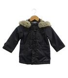 バーバリー ロンドン BURBERRY LONDON 中綿ジャケット アウター キッズ 子ども服 90cm 焦茶 ダークブラウン フェイクファー付きフード 裏地ノバチェック トグルボタン 長袖 90-90-13 /PP