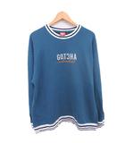 トレーナー スウェット ロゴ刺繡 リブ袖 厚手 長袖 XL 緑 グリーン /TT ■GY99