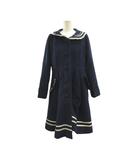 アクシーズファム axes femme コート M 紺 ネイビー セーラーカラー 長袖 ストライプ柄 /KK ■GY06
